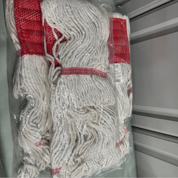 3 PUR VALUE V04453 TAIL BAND WET MOP HEAD #18 WHITE BLENDED 1.25" HB (884) NEW - Picture 3 of 9